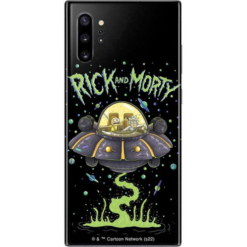 Adult Swim Rick and Morty Spaceship Galaxy Note 10 Plus Skin