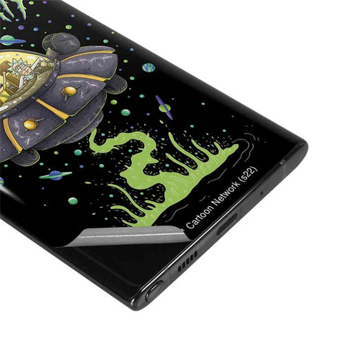 Adult Swim Rick and Morty Spaceship Galaxy Note 10 Plus Skin