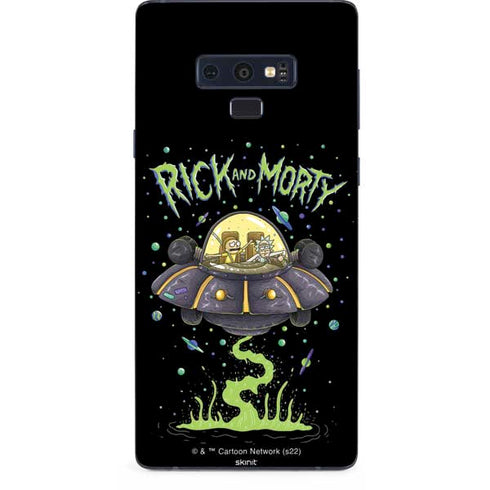 Adult Swim Rick and Morty Spaceship Galaxy Note 9 Skin