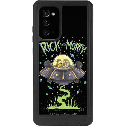 Adult Swim Rick and Morty Spaceship Galaxy Note20 5G Waterproof Case