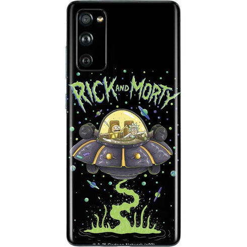 Adult Swim Rick and Morty Spaceship Galaxy S20 Fan Edition Skin