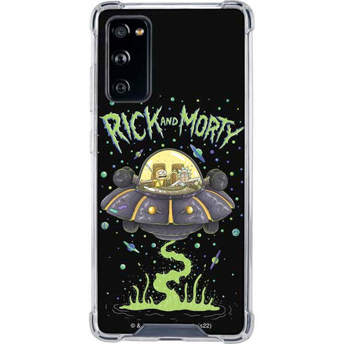 Adult Swim Rick and Morty Spaceship Galaxy S20 FE Clear Case