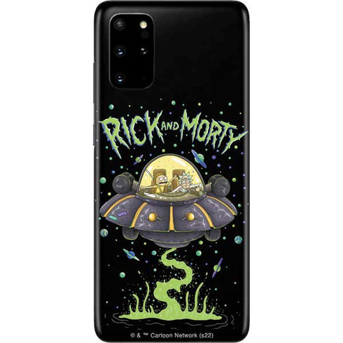 Adult Swim Rick and Morty Spaceship Galaxy S20 Plus Skin