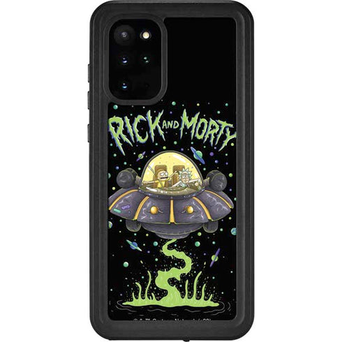 Adult Swim Rick and Morty Spaceship Galaxy S20 Plus Waterproof Case