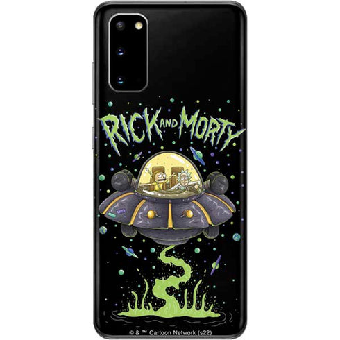 Adult Swim Rick and Morty Spaceship Galaxy S20 Skin