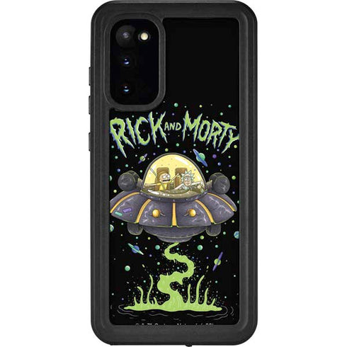 Adult Swim Rick and Morty Spaceship Galaxy S20 Waterproof Case