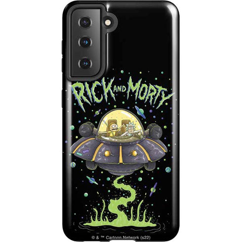 Adult Swim Rick and Morty Spaceship Galaxy S21 5G Pro Case