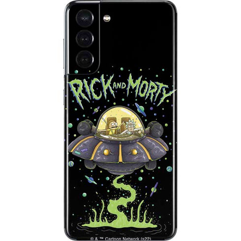 Adult Swim Rick and Morty Spaceship Galaxy S21 5G Skin