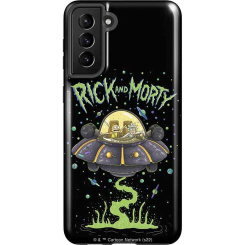 Adult Swim Rick and Morty Spaceship Galaxy S21 FE Pro Case