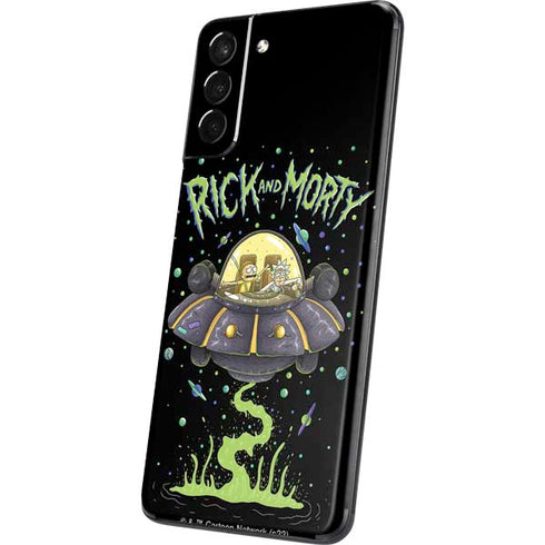 Adult Swim Rick and Morty Spaceship Galaxy S21 Plus 5G Skin