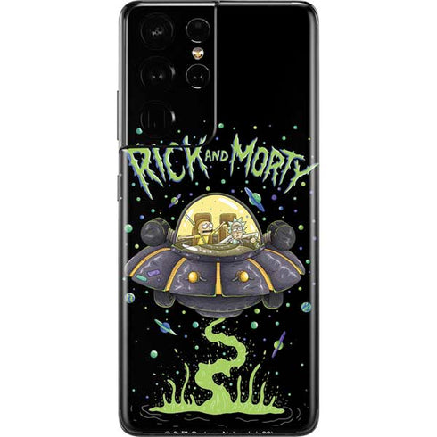 Adult Swim Rick and Morty Spaceship Galaxy S21 Ultra 5G Skin