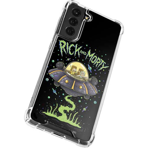 Adult Swim Rick and Morty Spaceship Galaxy S22 Clear Case