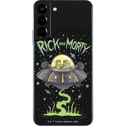 Adult Swim Rick and Morty Spaceship Galaxy S22 Plus Skin