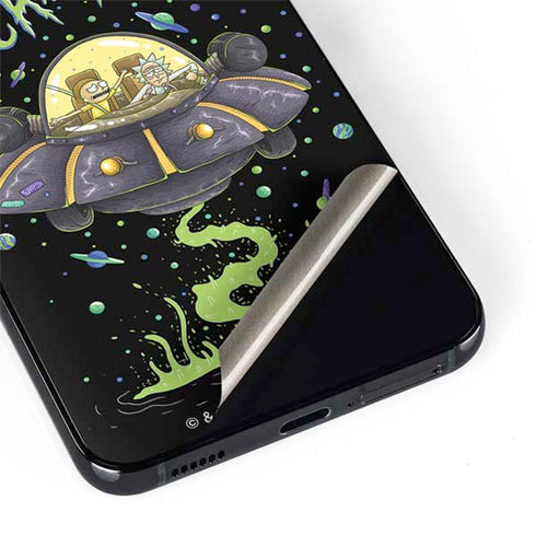 Adult Swim Rick and Morty Spaceship Galaxy S22 Plus Skin