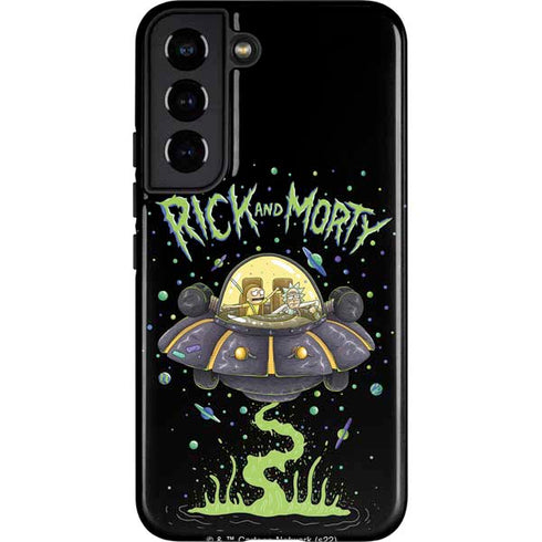 Adult Swim Rick and Morty Spaceship Galaxy S22 Pro Case