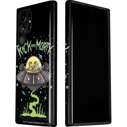 Adult Swim Rick and Morty Spaceship Galaxy S22 Ultra Pro Case