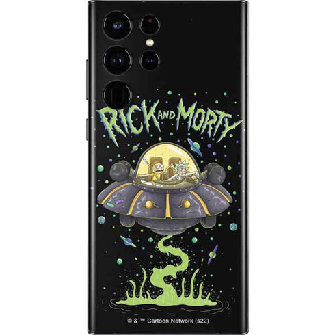 Adult Swim Rick and Morty Spaceship Galaxy S22 Ultra Skin