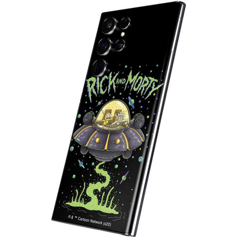 Adult Swim Rick and Morty Spaceship Galaxy S22 Ultra Skin
