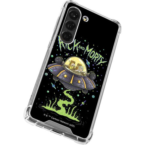 Adult Swim Rick and Morty Spaceship Galaxy S23 Clear Case