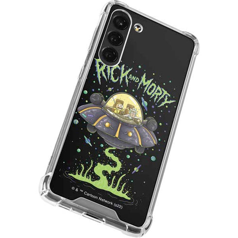 Adult Swim Rick and Morty Spaceship Galaxy S23 Plus Clear Case