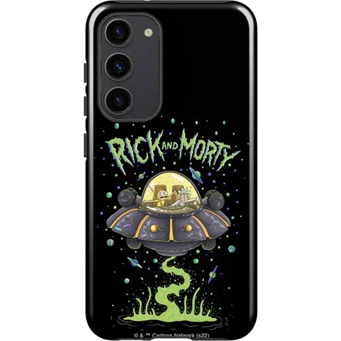 Adult Swim Rick and Morty Spaceship Galaxy S23 Plus Pro Case