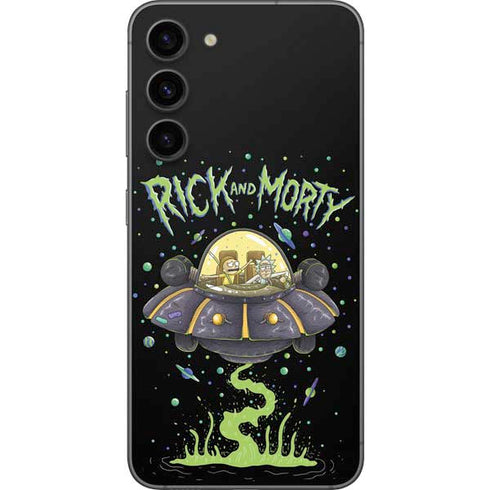 Adult Swim Rick and Morty Spaceship Galaxy S23 Plus Skin