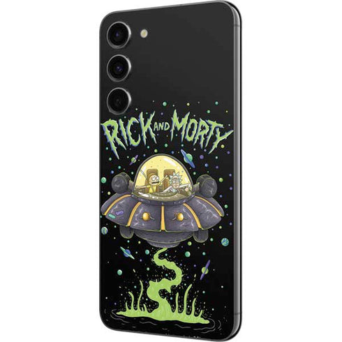 Adult Swim Rick and Morty Spaceship Galaxy S23 Plus Skin