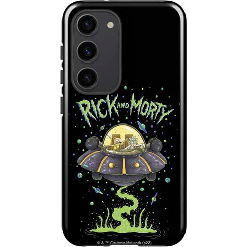 Adult Swim Rick and Morty Spaceship Galaxy S23 Pro Case