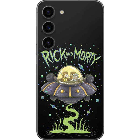 Adult Swim Rick and Morty Spaceship Galaxy S23 Skin
