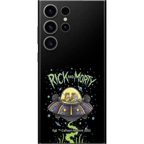 Adult Swim Rick and Morty Spaceship Galaxy S23 Ultra Skin