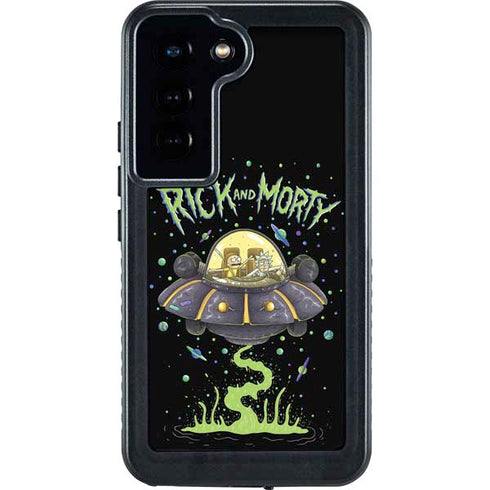 Adult Swim Rick and Morty Spaceship Galaxy S23 Waterproof Case