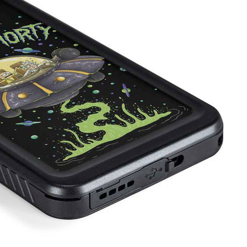 Adult Swim Rick and Morty Spaceship Galaxy S23 Waterproof Case