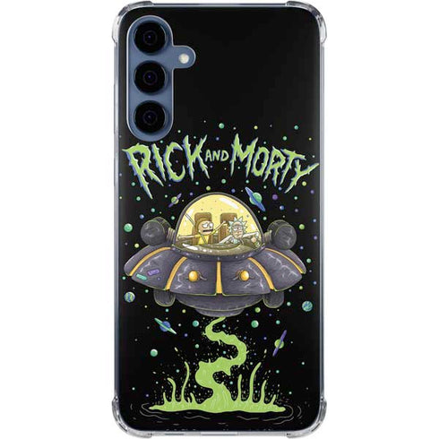 Adult Swim Rick and Morty Spaceship Galaxy S24 Clear Case