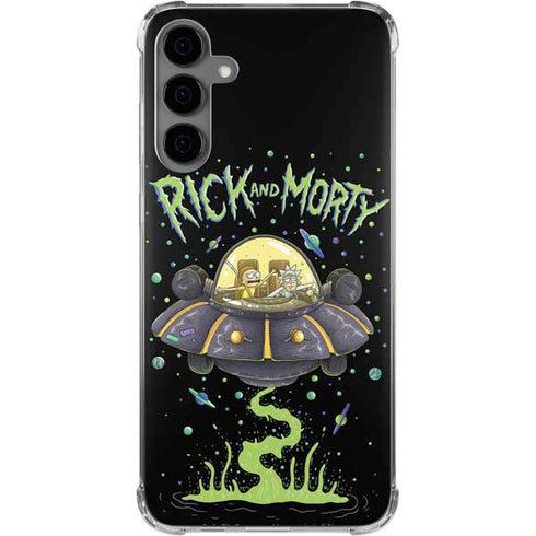 Adult Swim Rick and Morty Spaceship Galaxy S24 Plus Clear Case