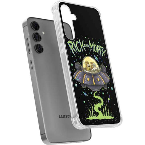 Adult Swim Rick and Morty Spaceship Galaxy S24 Plus Clear Case