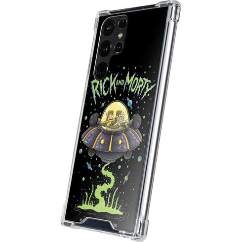 Adult Swim Rick and Morty Spaceship Galaxy S24 Ultra Clear Case