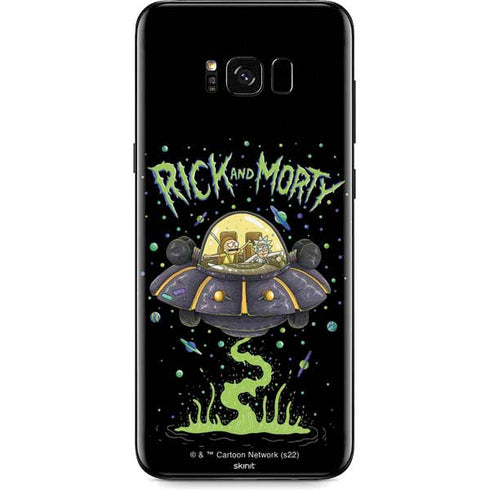 Adult Swim Rick and Morty Spaceship Galaxy S8 Skin