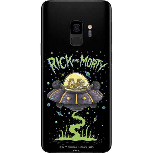 Adult Swim Rick and Morty Spaceship Galaxy S9 Skin