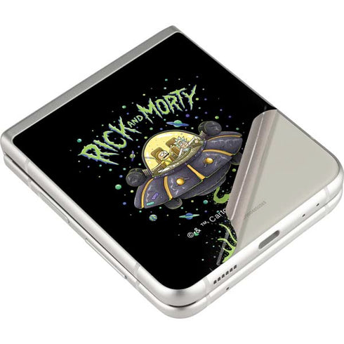 Adult Swim Rick and Morty Spaceship Galaxy Z Flip3 5G Skin