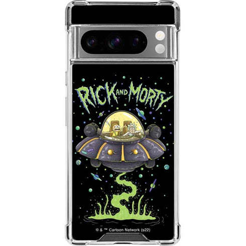 Adult Swim Rick and Morty Spaceship Google Pixel 8 Pro Clear Case