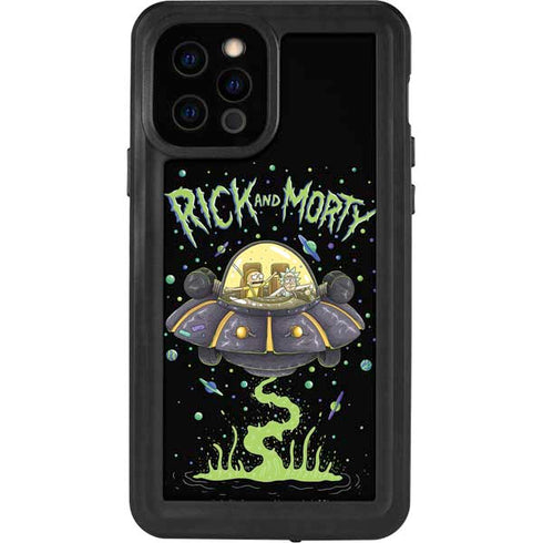 Adult Swim Rick and Morty Spaceship iPhone 12 Pro Waterproof Case