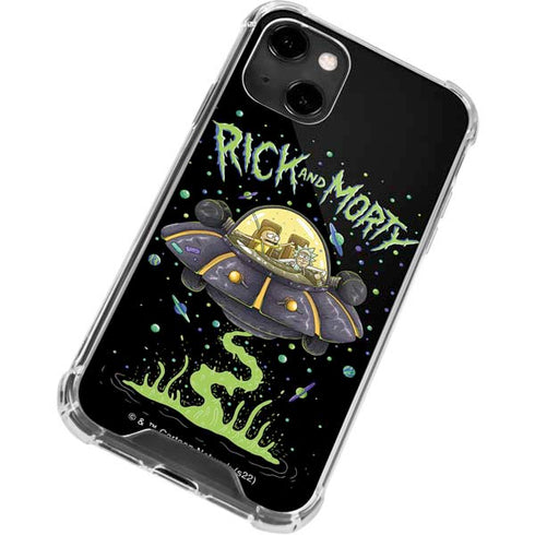 Adult Swim Rick and Morty Spaceship iPhone 13 Clear Case