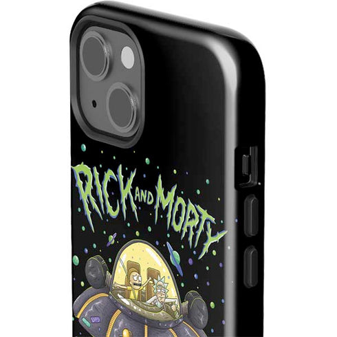 Adult Swim Rick and Morty Spaceship iPhone 14 Impact Case