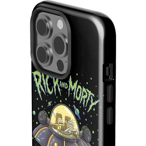 Adult Swim Rick and Morty Spaceship iPhone 14 Pro Impact Case