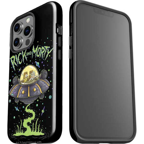 Adult Swim Rick and Morty Spaceship iPhone 14 Pro Impact Case
