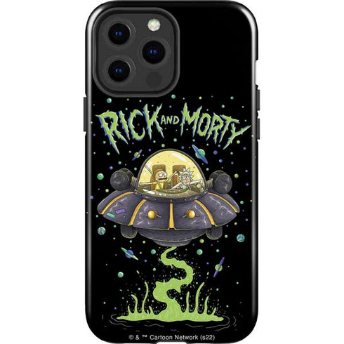 Adult Swim Rick and Morty Spaceship iPhone 14 Pro Max Impact Case