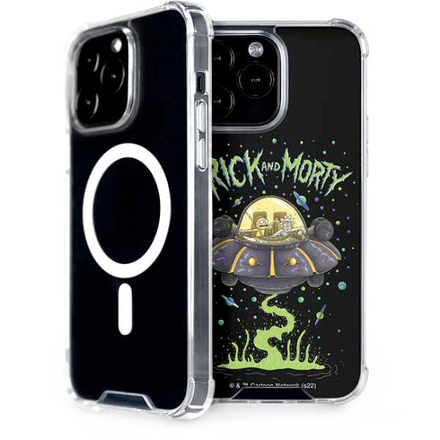 Adult Swim Rick and Morty Spaceship iPhone 14 Pro Max MagSafe Case