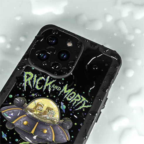 Adult Swim Rick and Morty Spaceship iPhone 14 Pro Max Waterproof Case