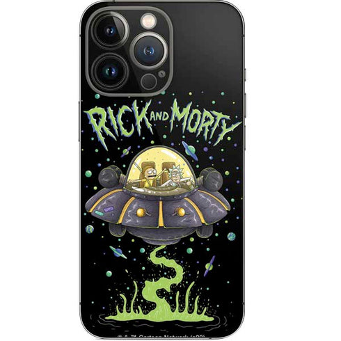 Adult Swim Rick and Morty Spaceship iPhone 14 Pro Skin