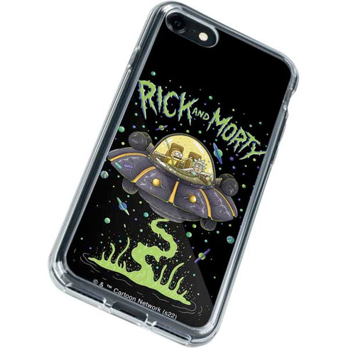 Adult Swim Rick and Morty Spaceship iPhone SE (2nd & 3rd Gen) Clear Case